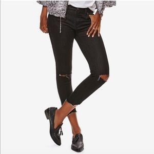 Free People Destroyed ankle skinny jeans